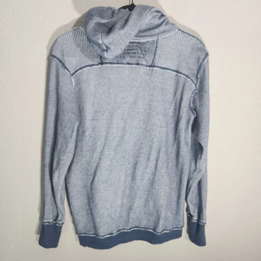 Diesel-Co Hooded Zip-Up Jacket S Blue Cotton Blend Casual Wear